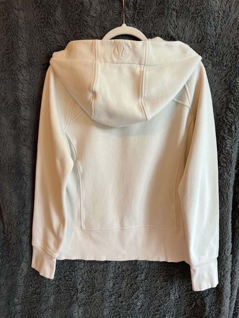 Lululemon Scuba Full Zip Hoodie White Ivory Fleece Jacket